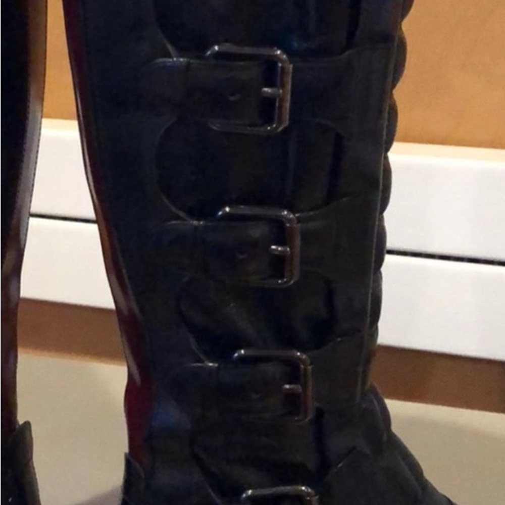 REED KRAKOFF BOOTS Black and Red Riding Boots perfect condition only worn once - Picture 3 of 3